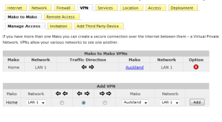 ITCS - Mako Networks - Central Management System - Mako Security Appliance Configure Three Click VPN's